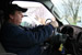 Delivery driver Mike Bartz begins his route.