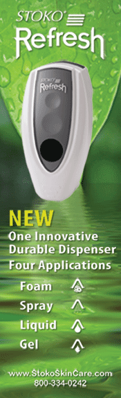 NEW One Innovative Durable Dispenser Four Applications, Foam, Spray, Liquid & Gel. www.StokoSkinCare.com