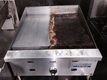 How to clean commercial on sale griddle