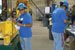 
Janitors working for Building Professionals of Texas Janitorial Service, in Houston, wear personal protective equipment while on the job in industrial facilities.
