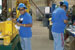 
Janitors working for Building Professionals of Texas Janitorial Service, in Houston, wear personal protective equipment while on the job in industrial facilities.
