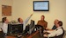 
Paul Senecal, far left, and Michael Diamond, center, sitting at United Services of America’s corporate headquarters in Stamford, Conn., with Chief Administrative Officer Mario Tarantino, second from left, and CFO Gabor Elcsics and COO Aramis Cordal on the right.
