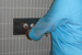 
Viola Munford, director of operations for Philadelphia's Team Clean Inc., tests the two different flush options of the low-flow toilets in the restrooms of the Barnes Foundation Philadelphia campus. 
