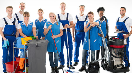Photo of cleaning crew                                                                                                                                
