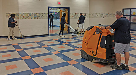 Robotic floor machine