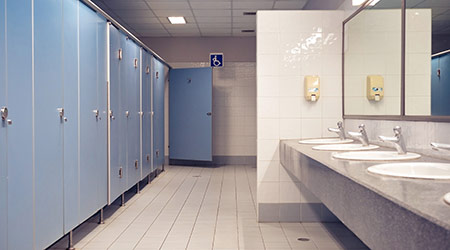 public restroom stalls