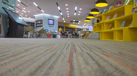 Carpet in school library