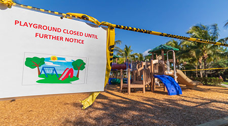 Playground closed until further notice due to COVID-19