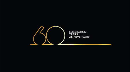 60 Years Anniversary Celebration Vector Template Design Illustration