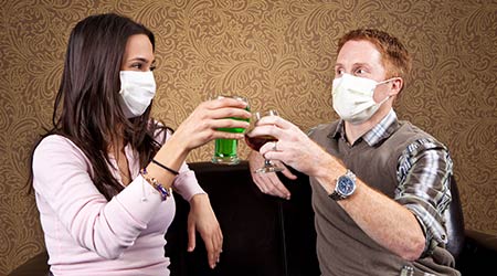Germaphobe couple on a date