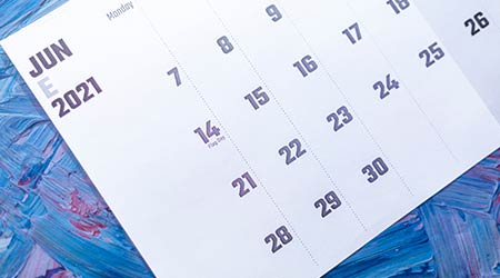 a calendar of June