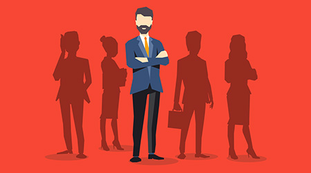 vector image of a business manager