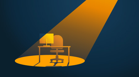 Spotlight on desk