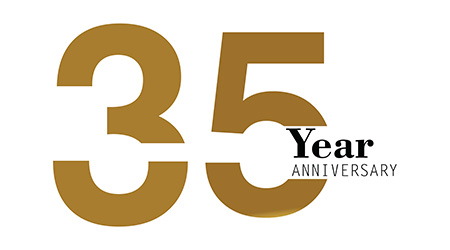35 55 Year Anniversary Logo Vector Template Design Illustration gold and white