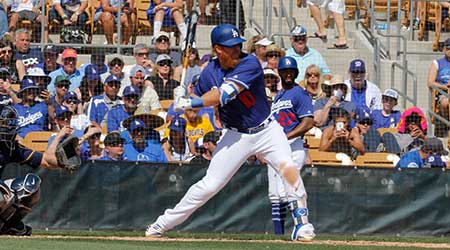 Justin Turner shortstop for the Los Angles Dodgers at Camelback Ranch -Glendale in Phoenix, AZ USA March 12,2018.