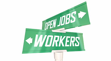 Connecting Workers to Open Jobs Bridge Gap Puzzle Pieces Employee Shortage 3d Illustration