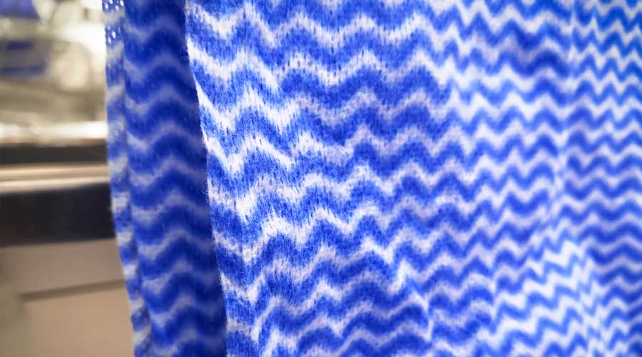 Blue Color disposable microfiber J Cloth Using For Cleaning Purpose