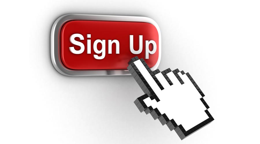 sign up 3d button