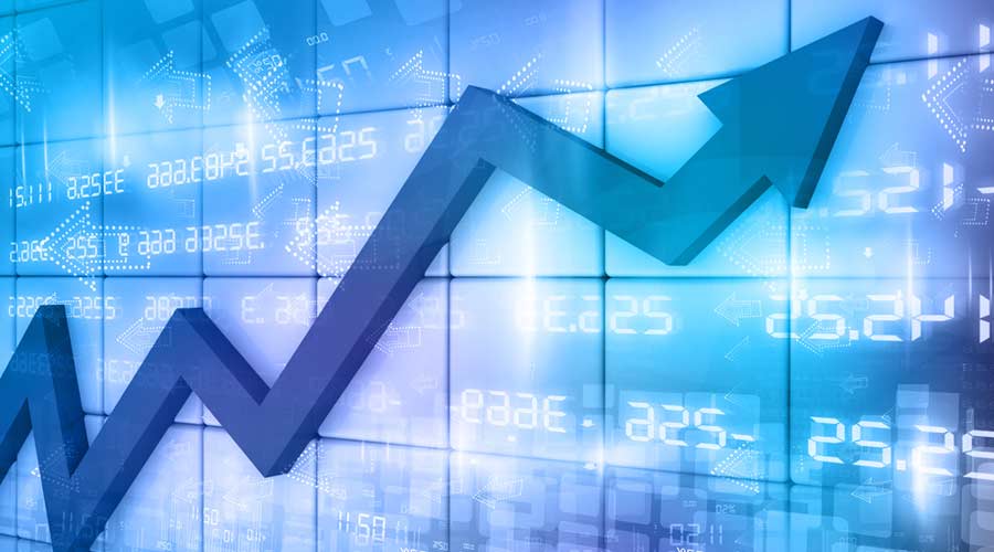 Business Arrow Graph abstract background