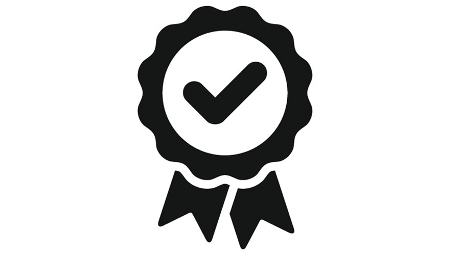 Approval check vector icon