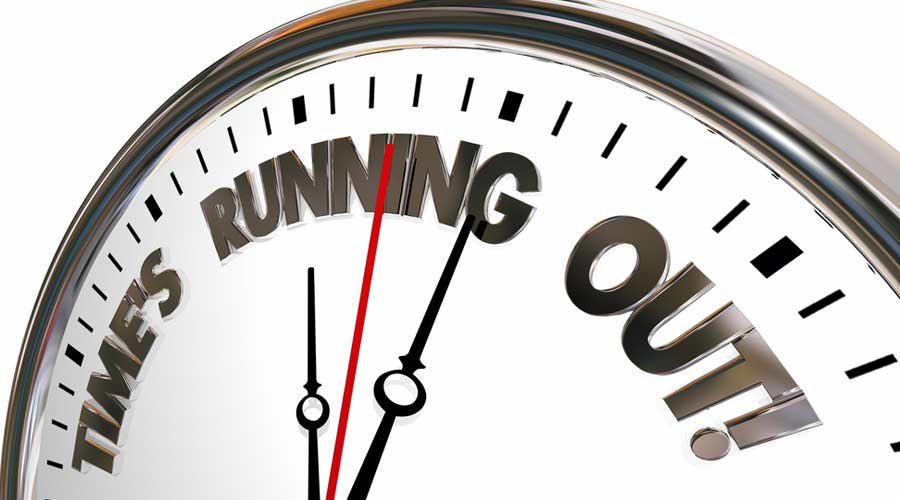 Times Running Out Clock Deadline Coming 3d Illustration