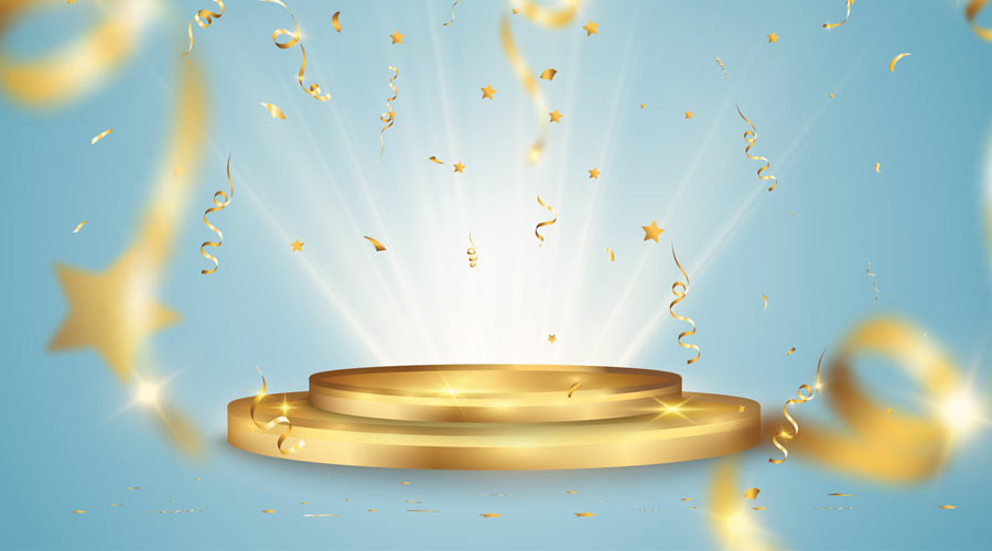 Vector illustration for award winners. Pedestal or platform for honoring prize winners.