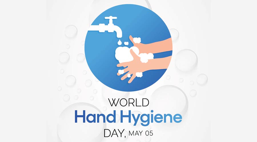World Hand hygiene day is observed every year on May 5, the Day mobilizes people around the globe to increase adherence to hand cleanliness in health care facilities. Vector illustration.