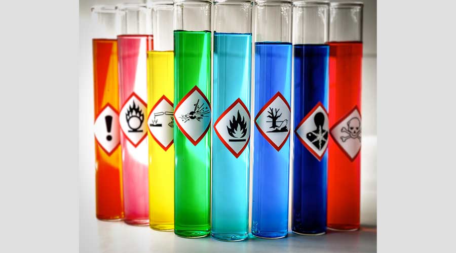 Aligned Chemical Danger pictograms - Flammable