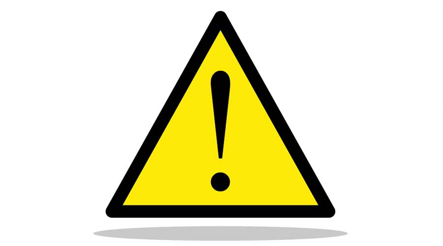 Warning sign illstration simple art