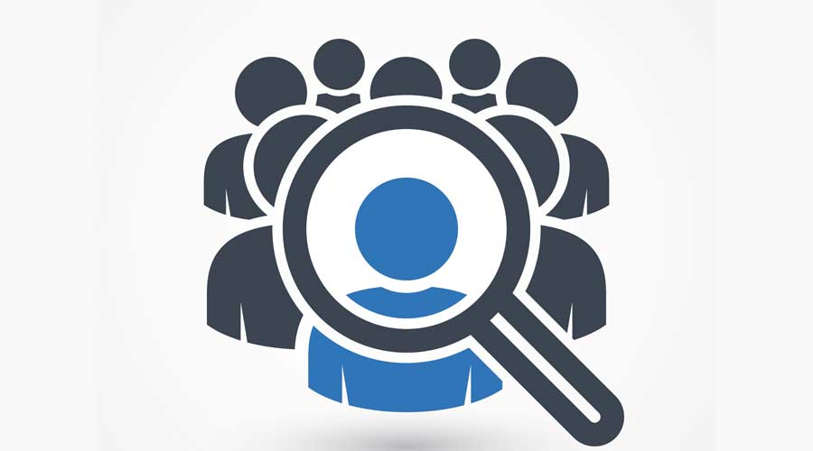 Human resources concept, target market and audience, focus group, public relations, vector icon