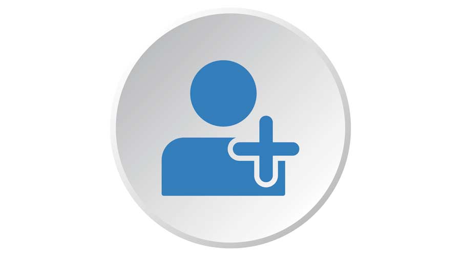 add user Icon, flat design style