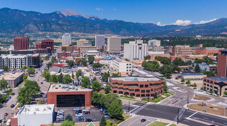 Aerial Pano of Colorado Springs