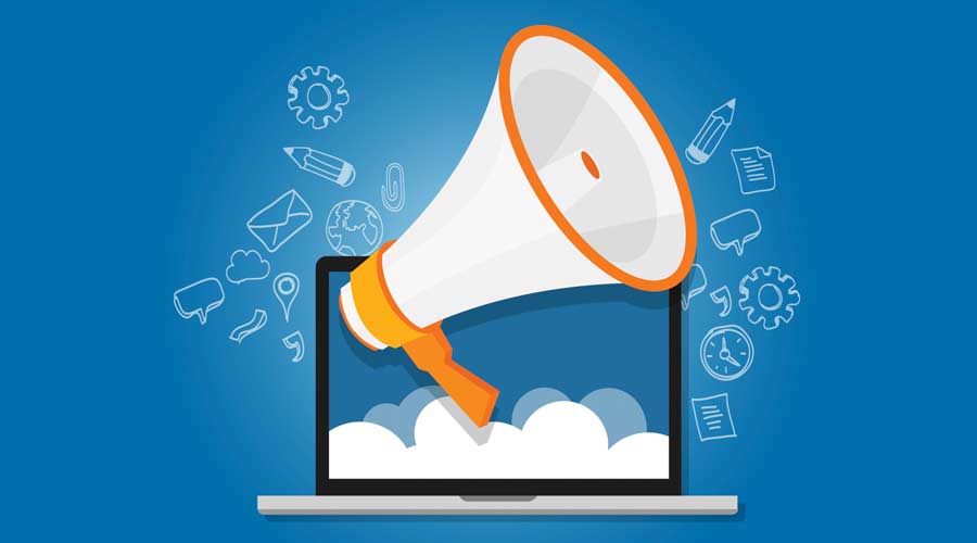 Megaphone vector for campaign announcement