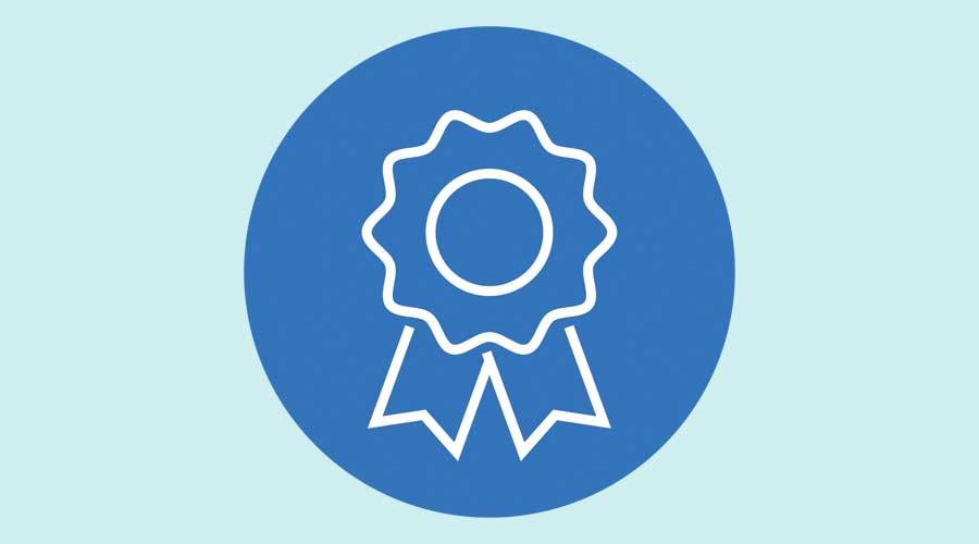 Blue Ribbon Award Outline Icon
