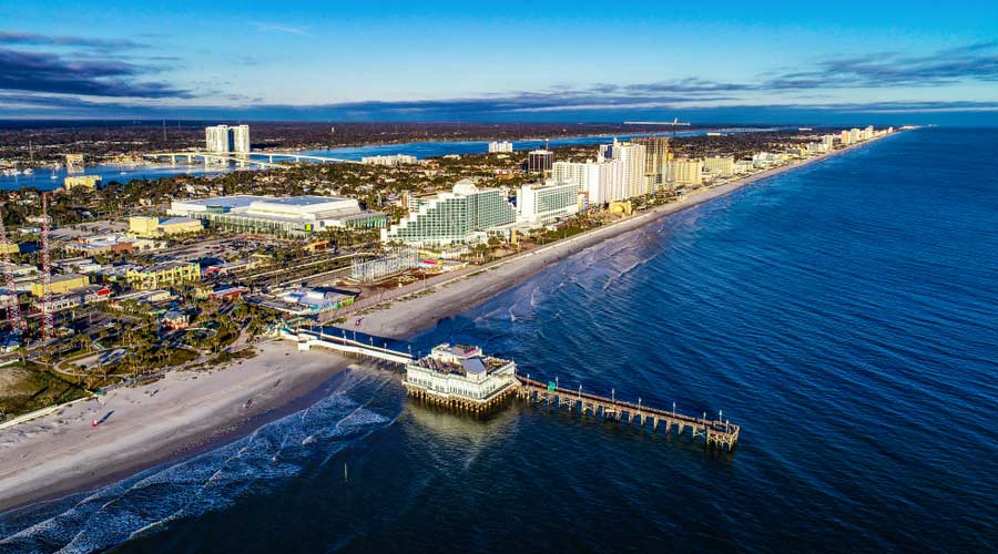 Aerial View of Daytona Beach, Florida FL