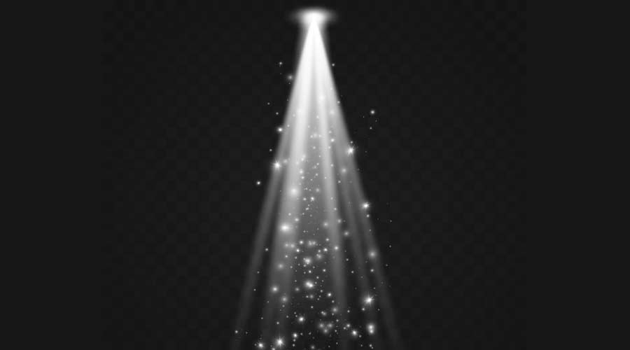 The spotlight shines on the stage. light exclusive use lens flash light effect.
