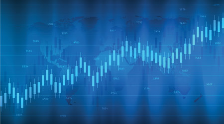 Stock market data.Abstract background with graph chart finance. Stock market and exchange. Business concept. Vector illustration