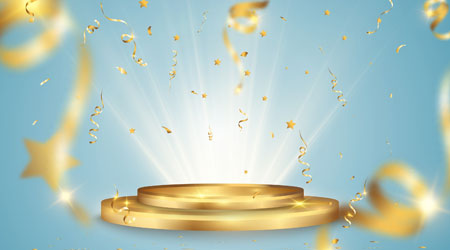 Vector illustration for award winners. Pedestal or platform for honoring prize winners.
