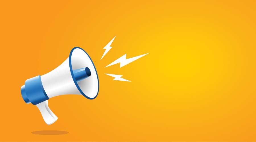 Megaphone announcement vector