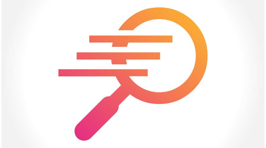 Fast finder logo template design. Vector illustration