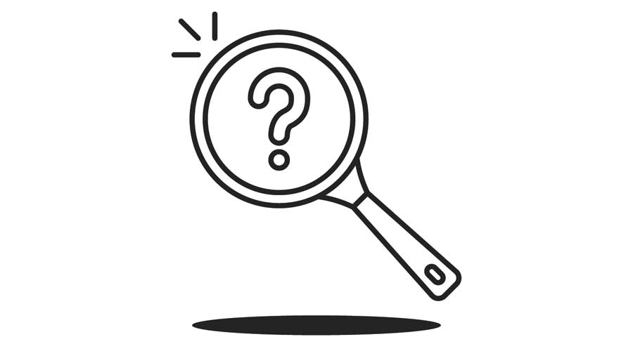Magnifying glass with question mark