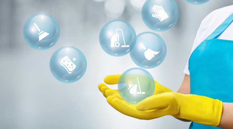 Cleaning service concept