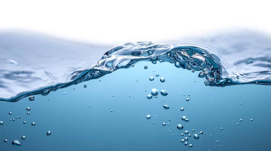 Clean water drinking blue