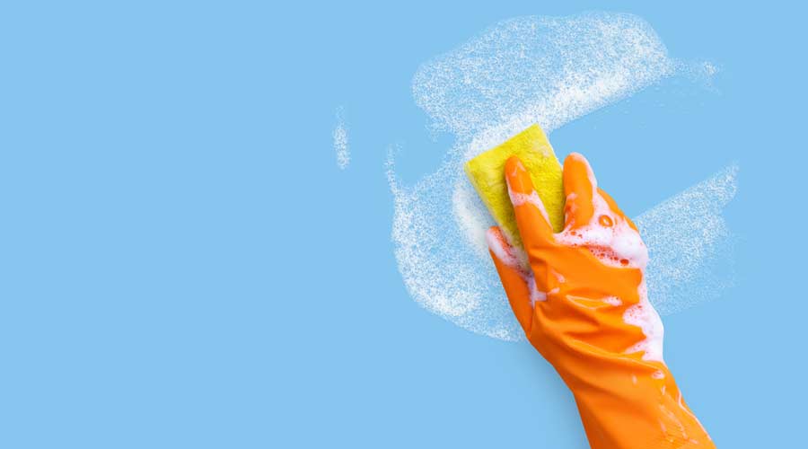 Spring cleaning washing
