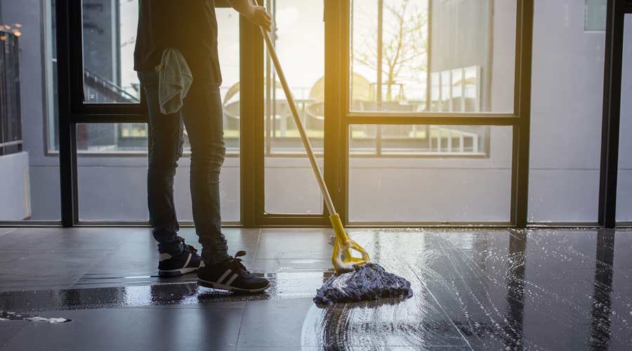 Mopping a floor
