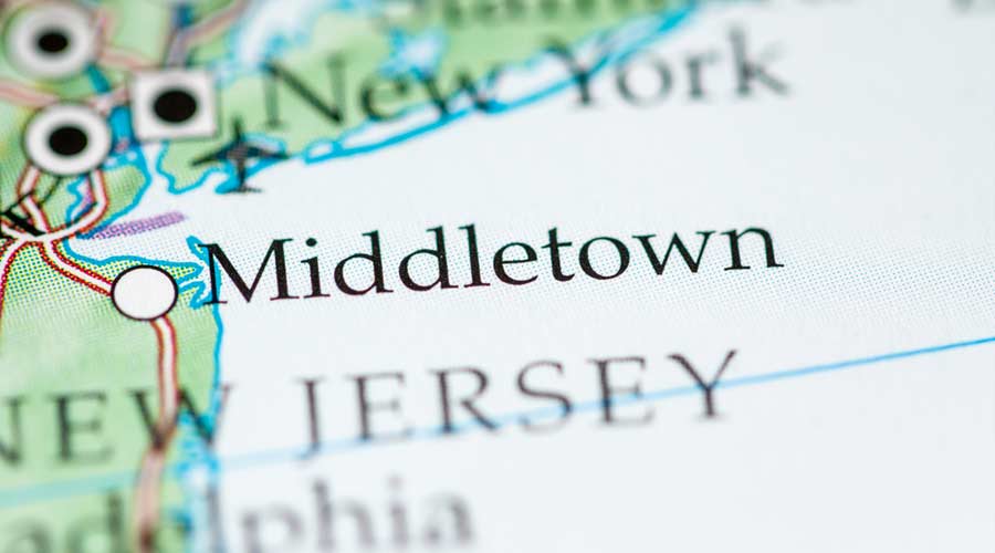 Middletown New Jersey on map