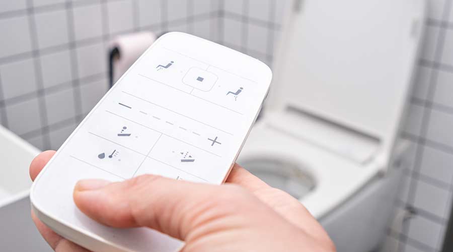 Smart toilet remote