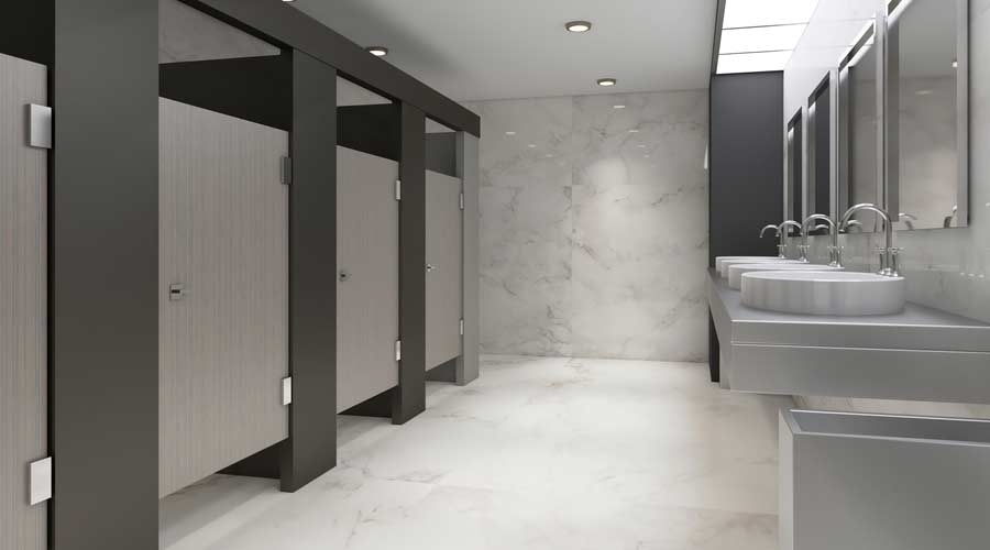 Public female restroom.