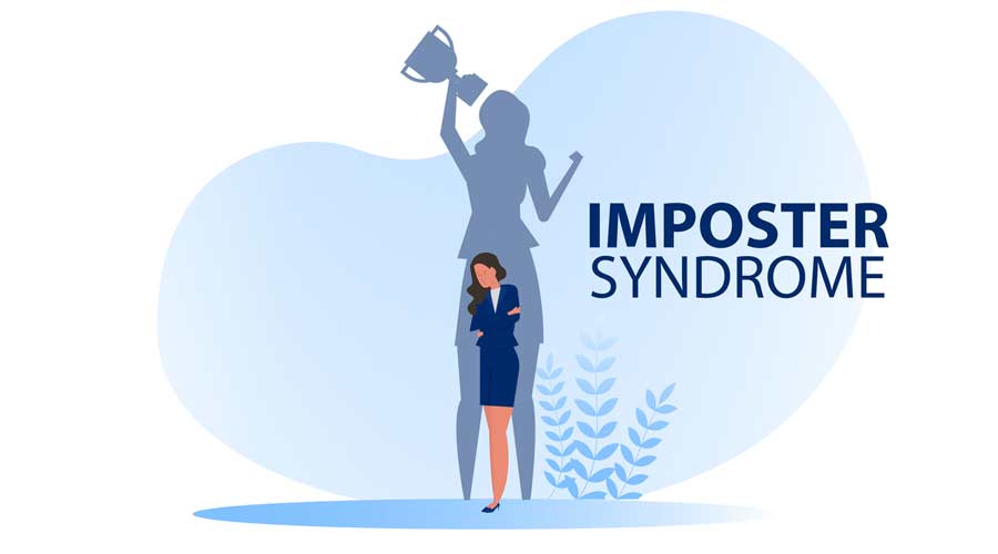 Imposter syndrome concept