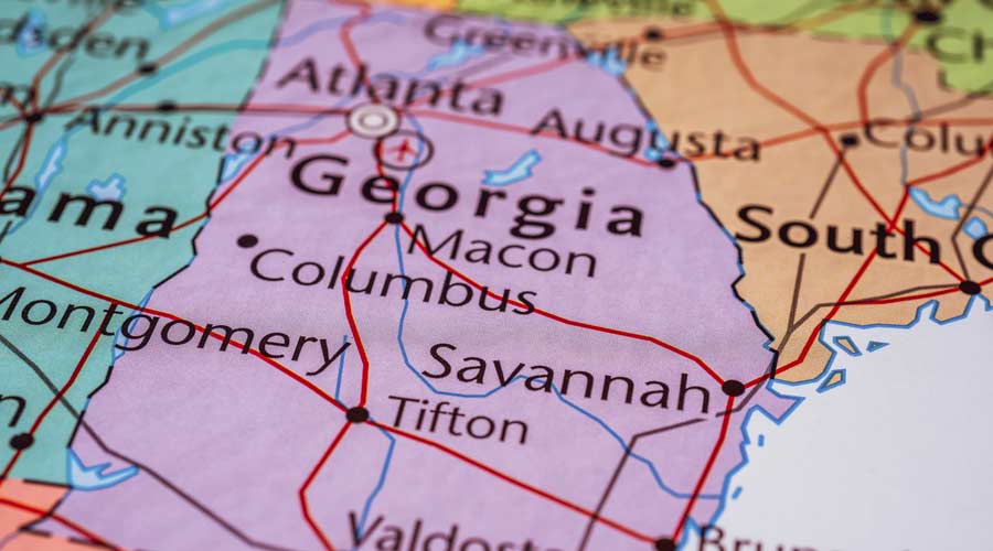 Georgia on map